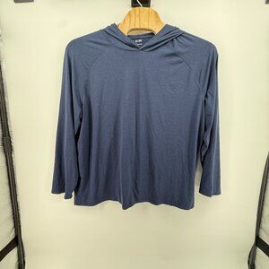 01.ALGO 0.1 Performance Hoodie Quick Dry UV SPF 40 Pullover Mens 3XL Blue Preppy